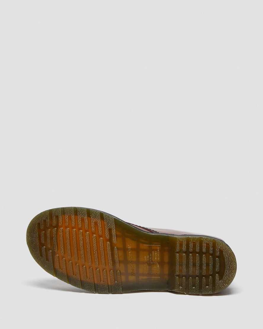 røde dr martens 1490 smooth herrestøvler mellem lægben