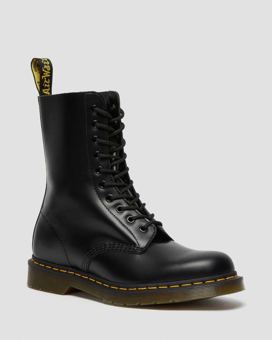sorte dr martens 1490 smooth herrestøvler mellem lægben