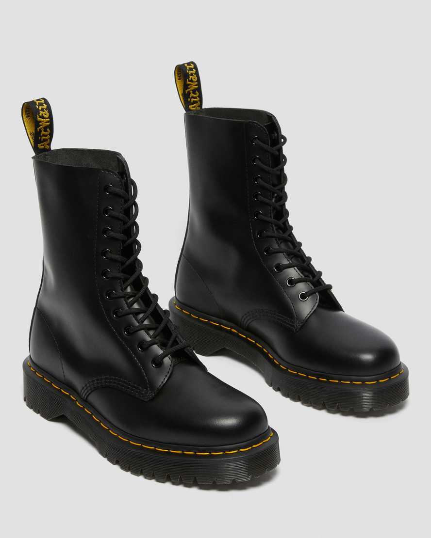 sorte dr martens 1490 bex smooth herrestøvler mellem lægben