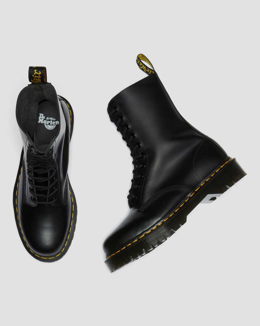 sorte dr martens 1490 bex smooth herrestøvler mellem lægben