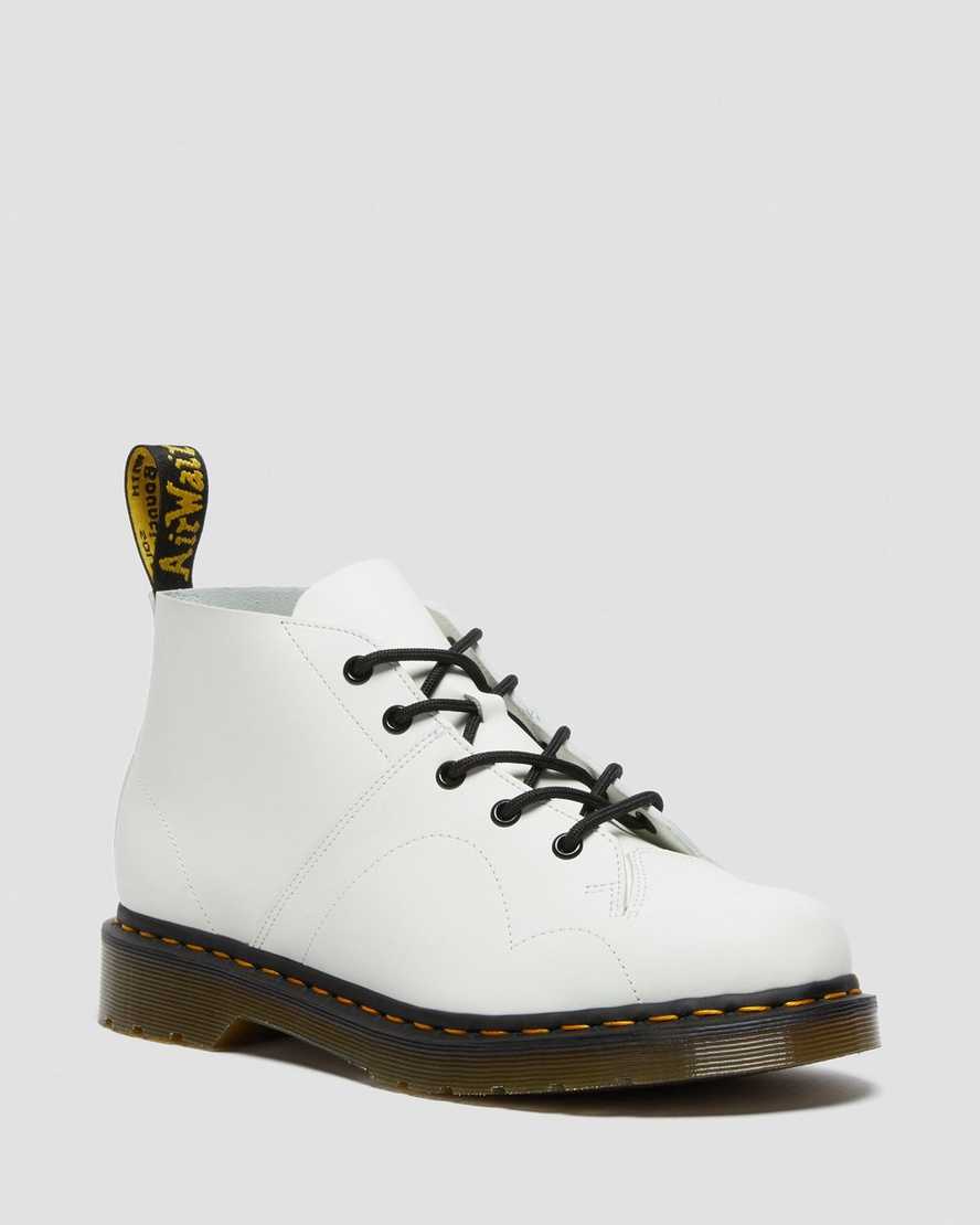 hvide dr. martens church smooth herre monkey støvler