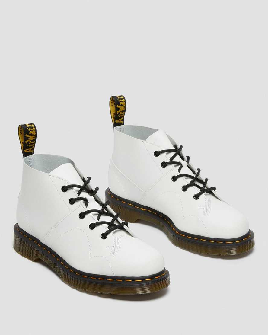 hvide dr. martens church smooth herre monkey støvler