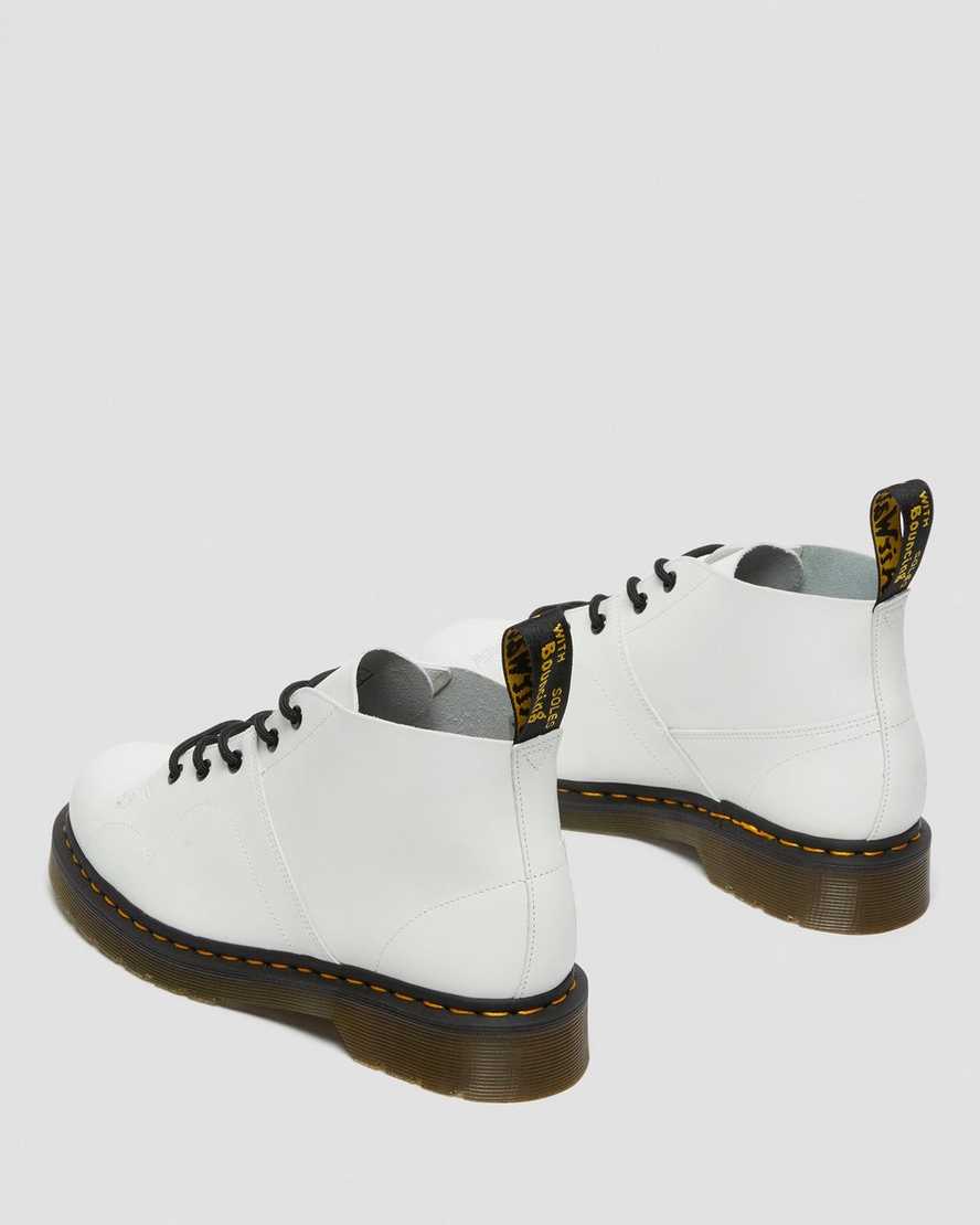 hvide dr. martens church smooth herre monkey støvler