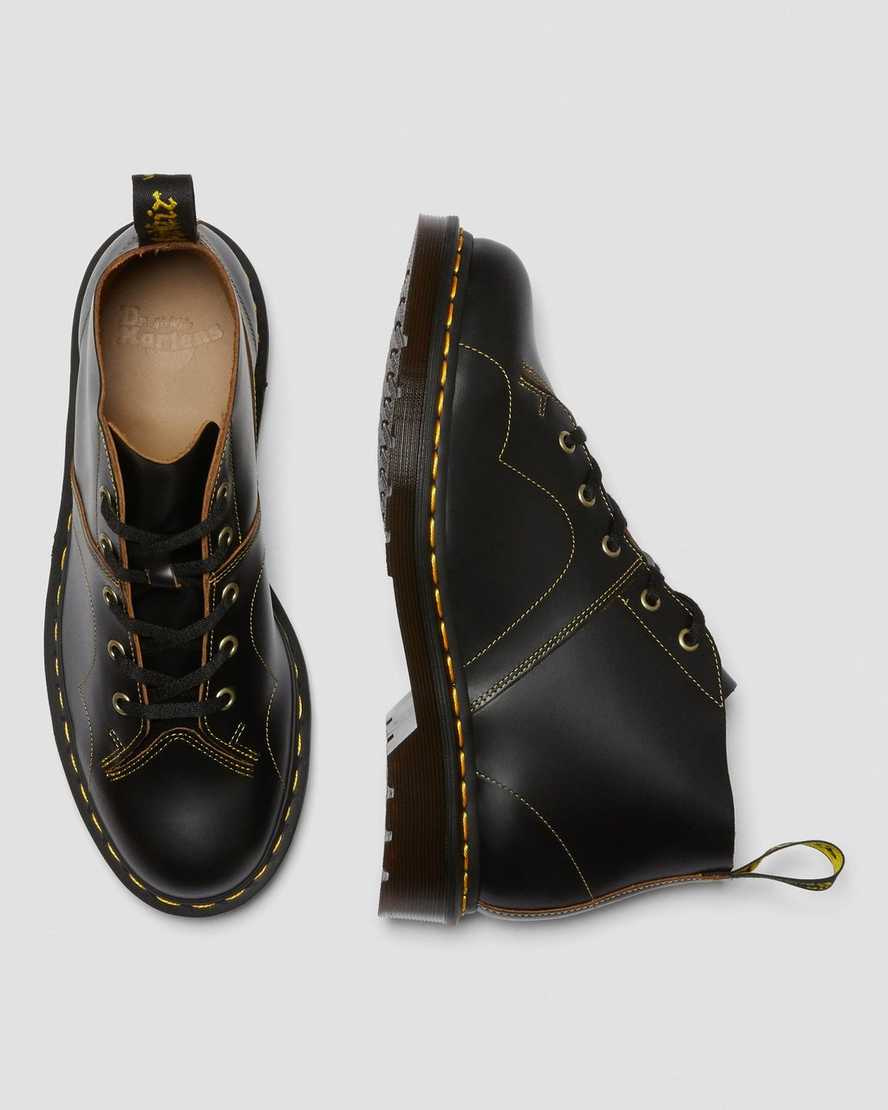 sorte dr. martens church vintage herre-abe-støvler