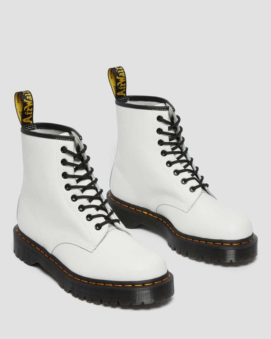 hvide dr martens 1460 bex smooth herre platformstøvler