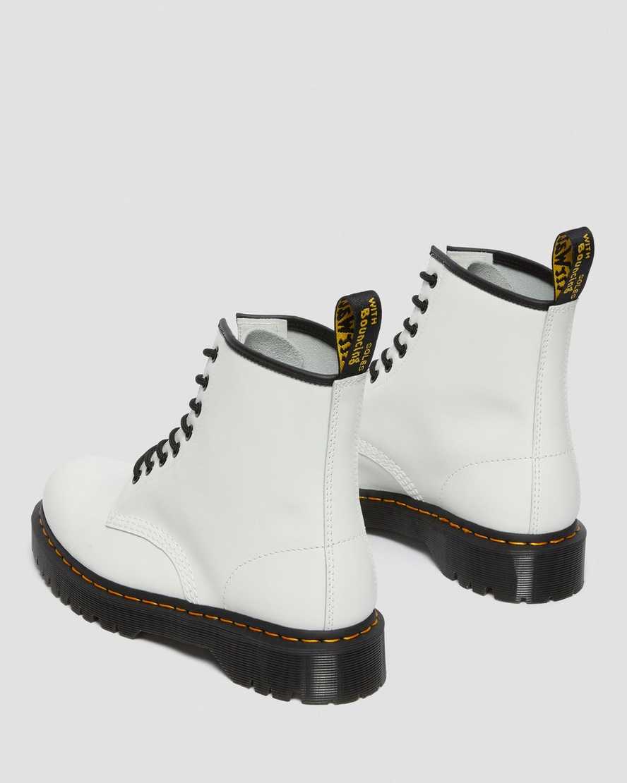 hvide dr martens 1460 bex smooth herre platformstøvler