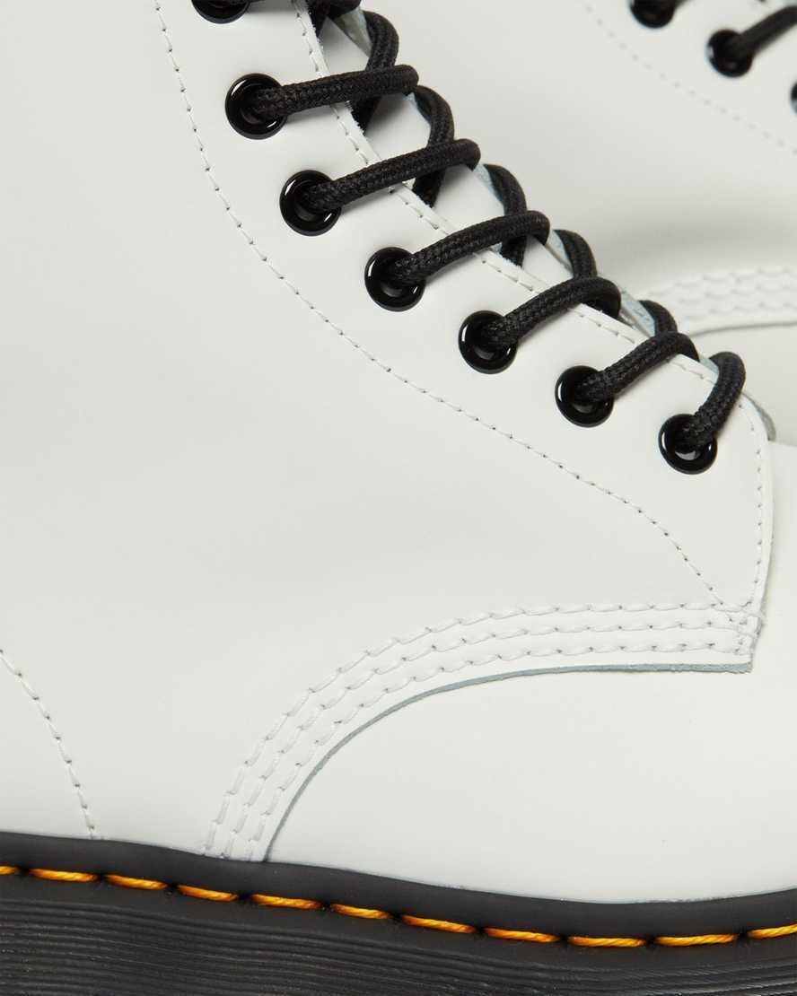 hvide dr martens 1460 bex smooth herre platformstøvler