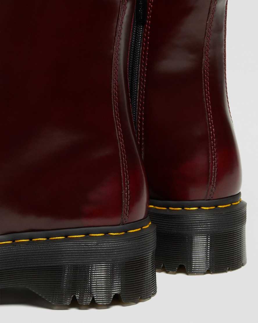 røde dr martens jadon ii herre platformstøvler