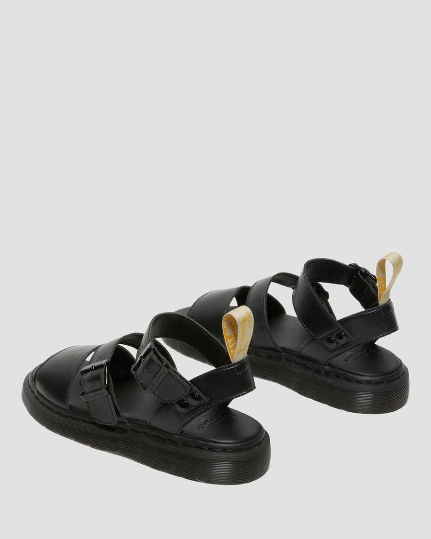 sorte dr martens gryphon herre gladiator sandaler