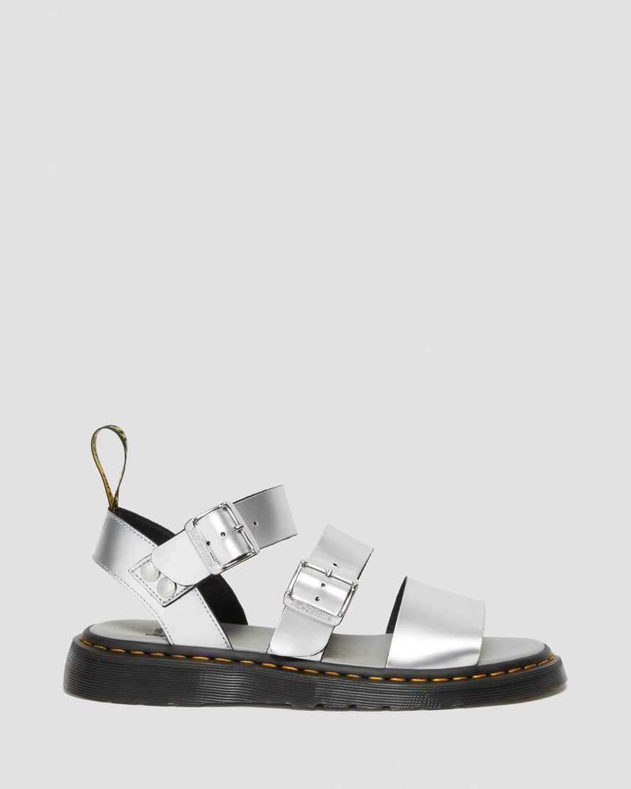 sølv dr martens gryphon metallic herre gladiator sandaler
