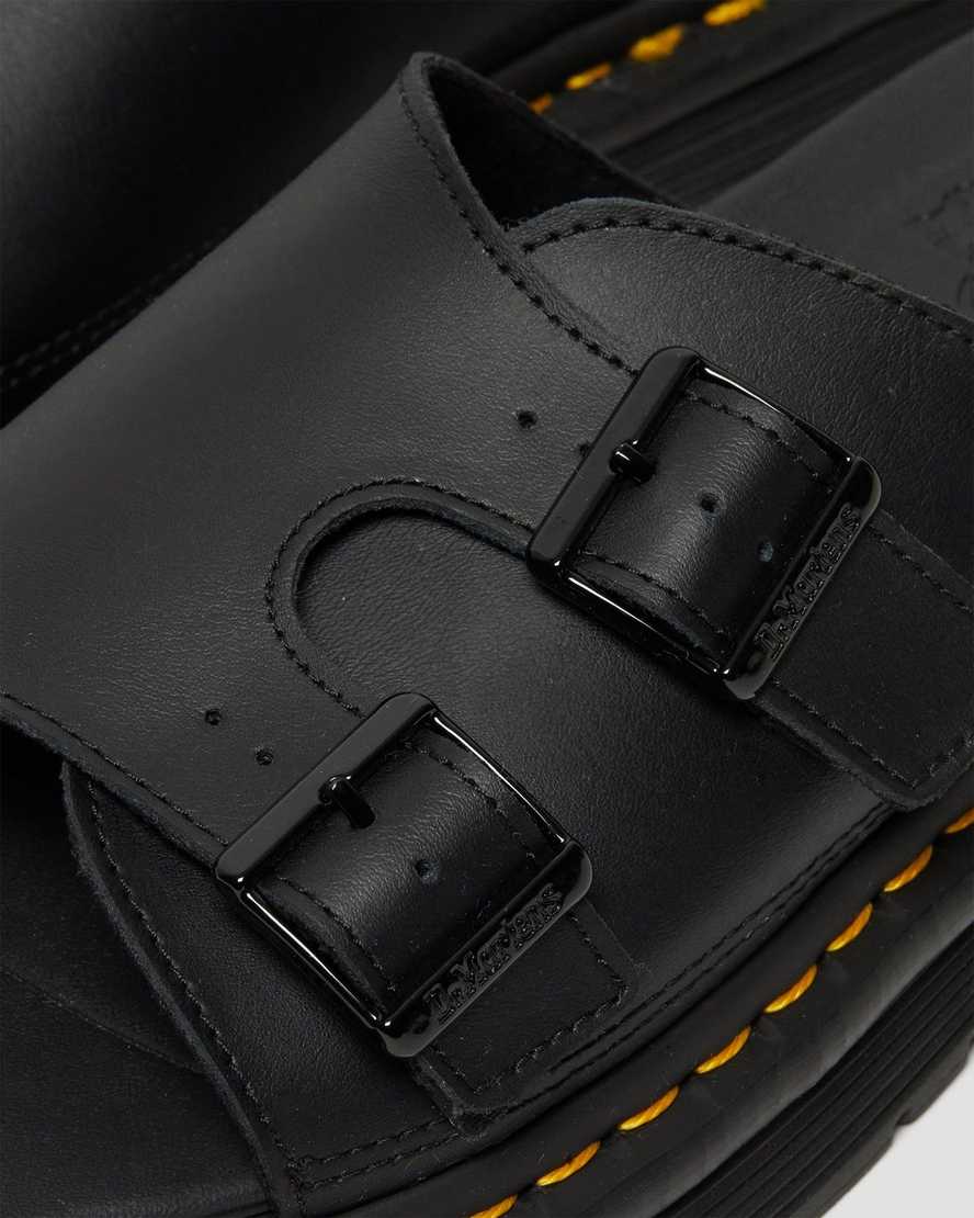 sorte dr martens dax herre slidesandaler