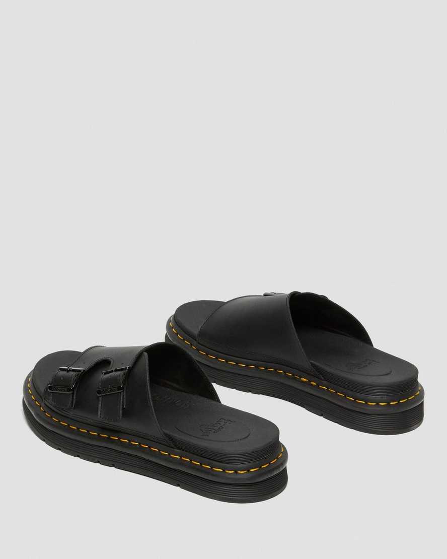 sorte dr martens dax herre slidesandaler