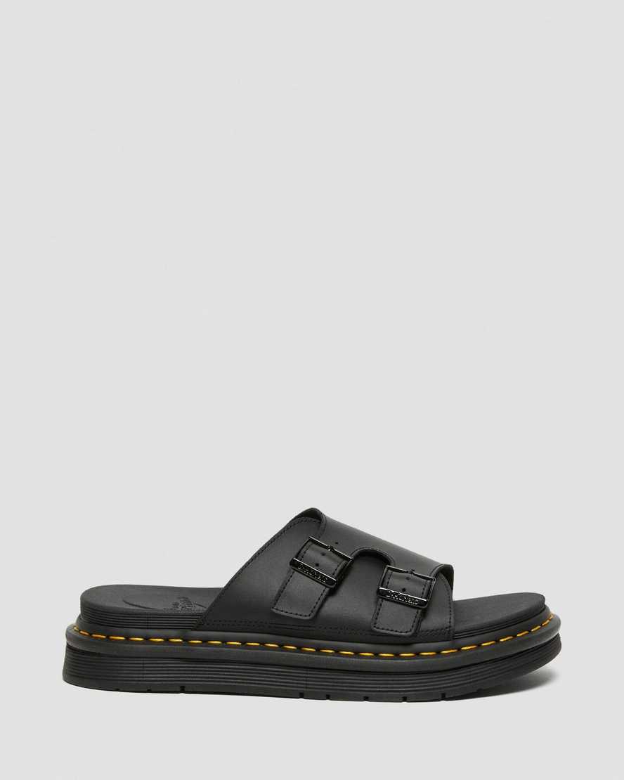 sorte dr martens dax herre slidesandaler