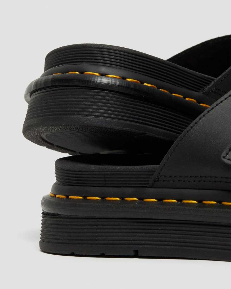 sorte dr martens dax herre slidesandaler