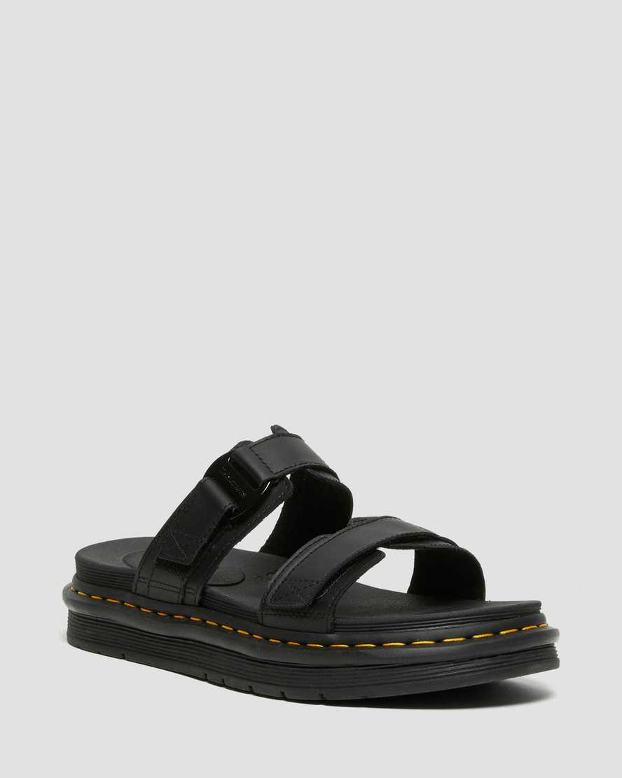 sorte dr martens chilton herre slidesandaler