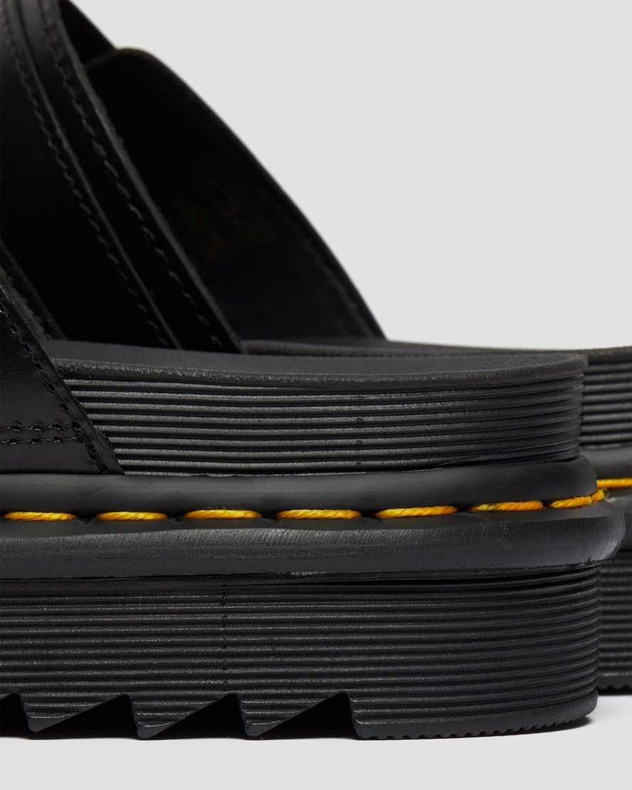 sorte dr martens myles brando buckle herre slidesandaler