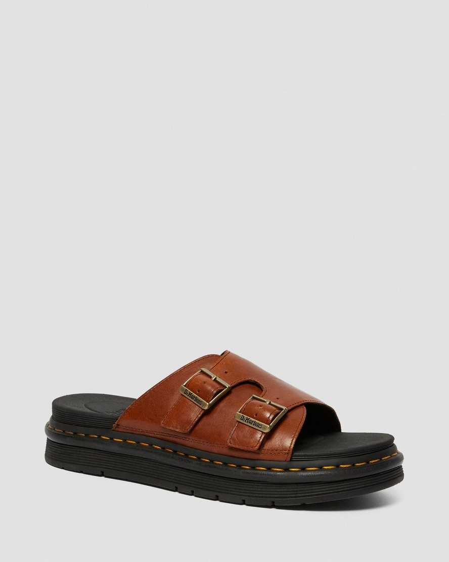dr. martens dax luxor herre sandaler i brun