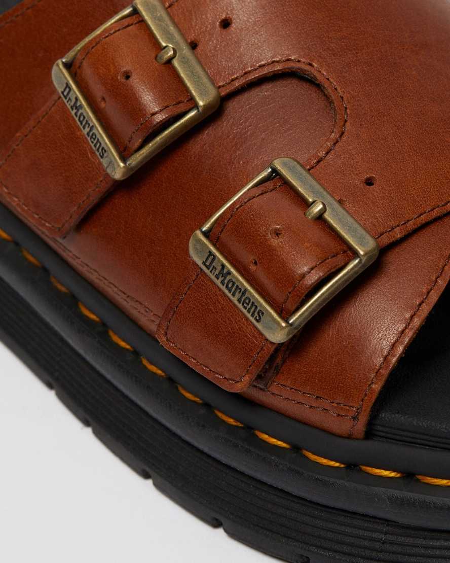 dr. martens dax luxor herre sandaler i brun