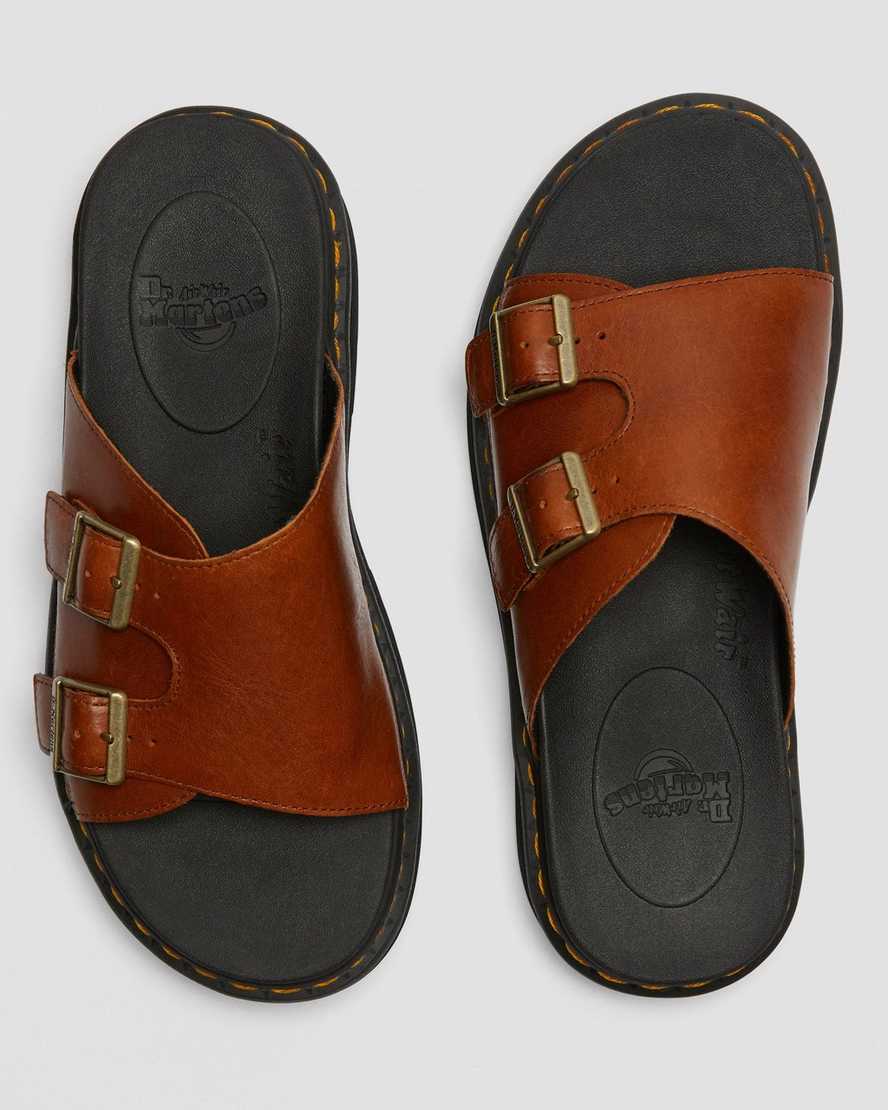 dr. martens dax luxor herre sandaler i brun