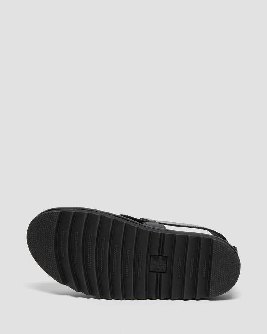 sorte dr martens terry herre sandaler med rem