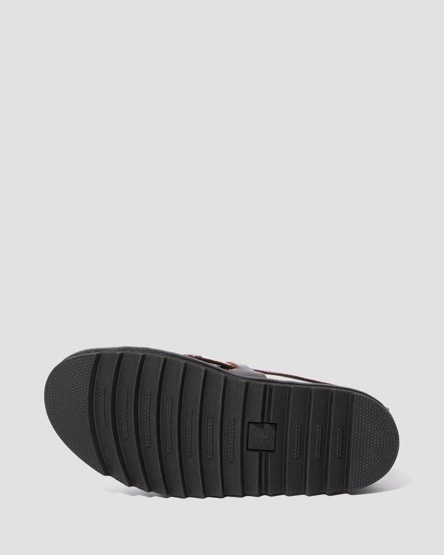 brune dr martens terry herre sandaler med rem