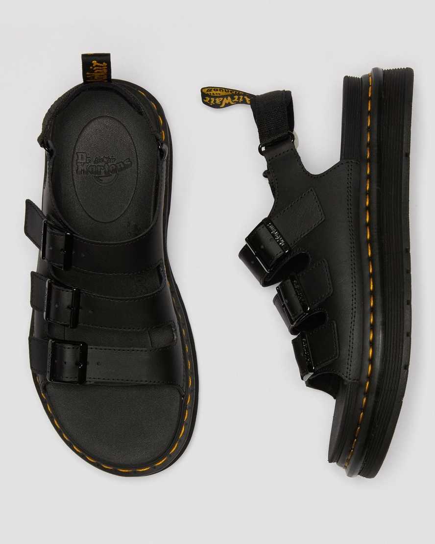 sorte dr martens soloman herre sandaler med rem