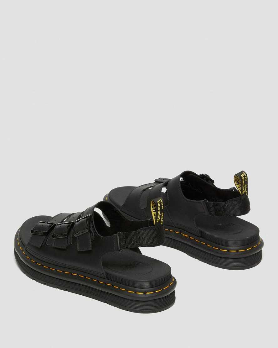 sorte dr martens soloman herre sandaler med rem