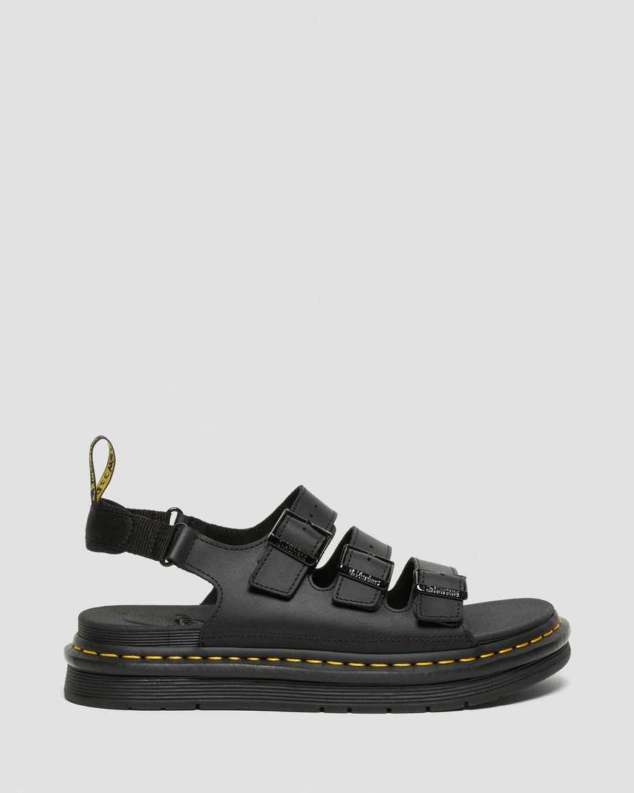 sorte dr martens soloman herre sandaler med rem