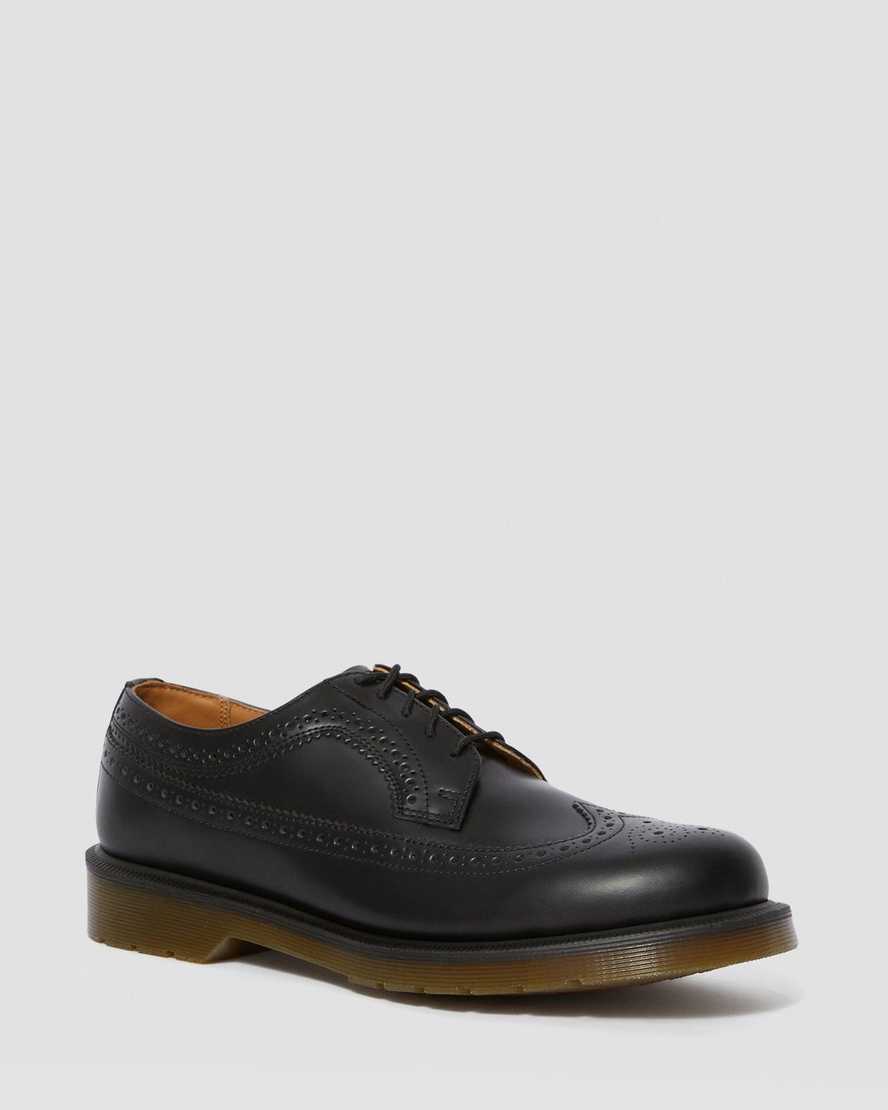 sorte dr martens 3989 smooth herre brogue sko