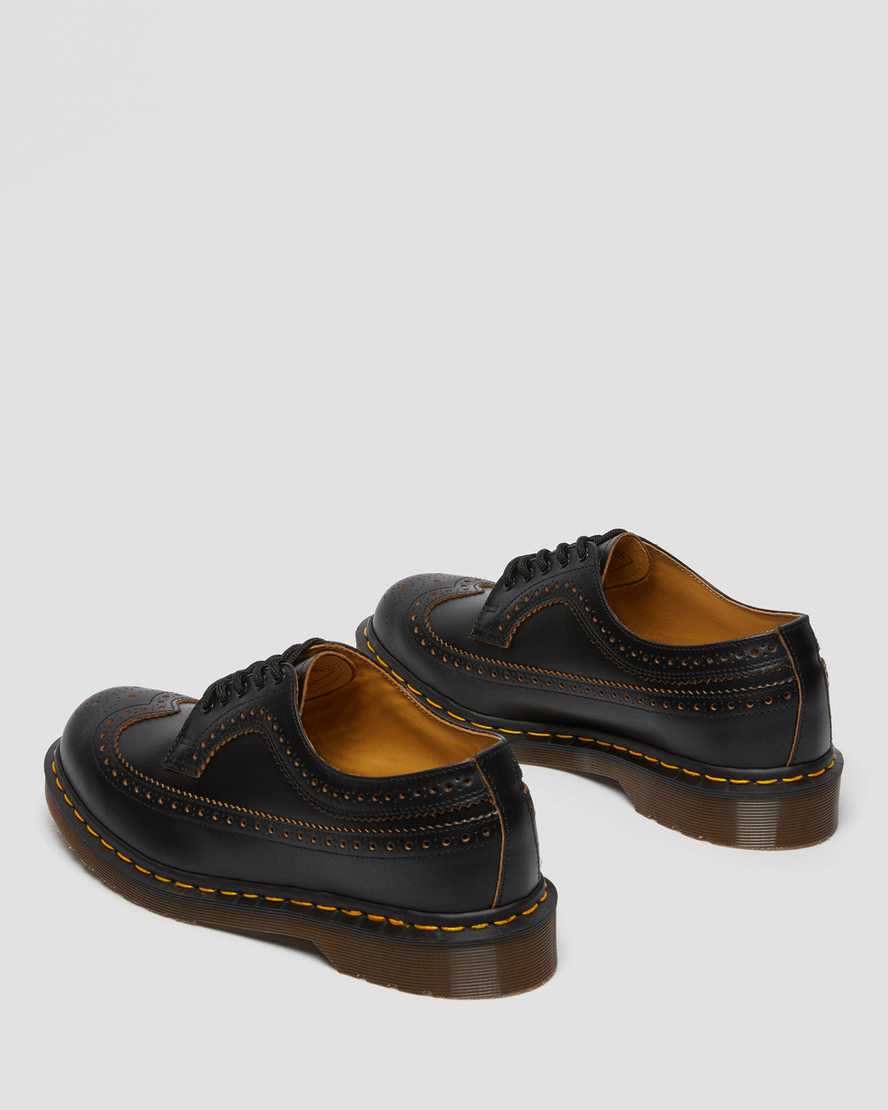 sorte dr martens 3989 vintage made in england herre brogue sko