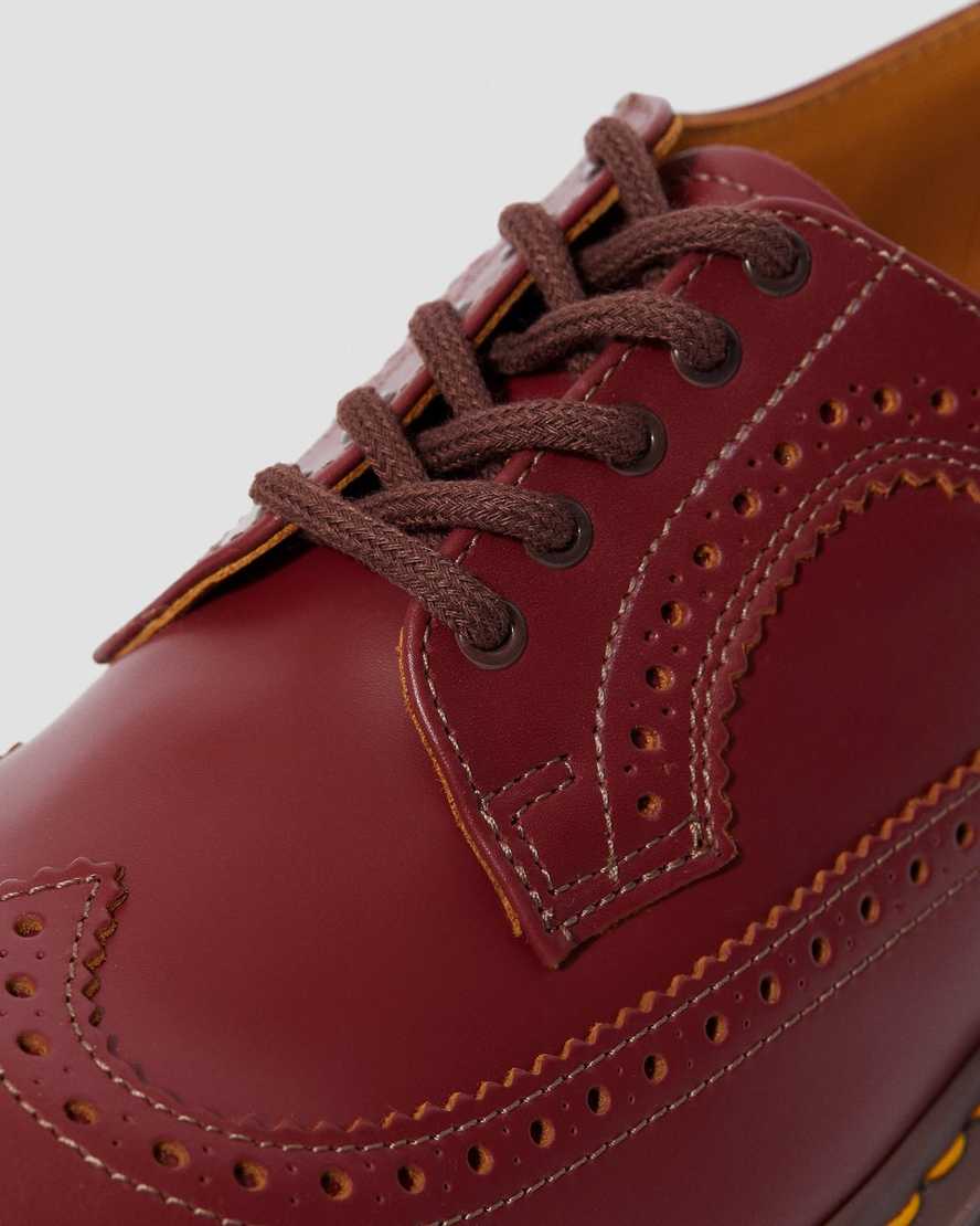 røde dr martens 3989 vintage made in england herre brogue sko