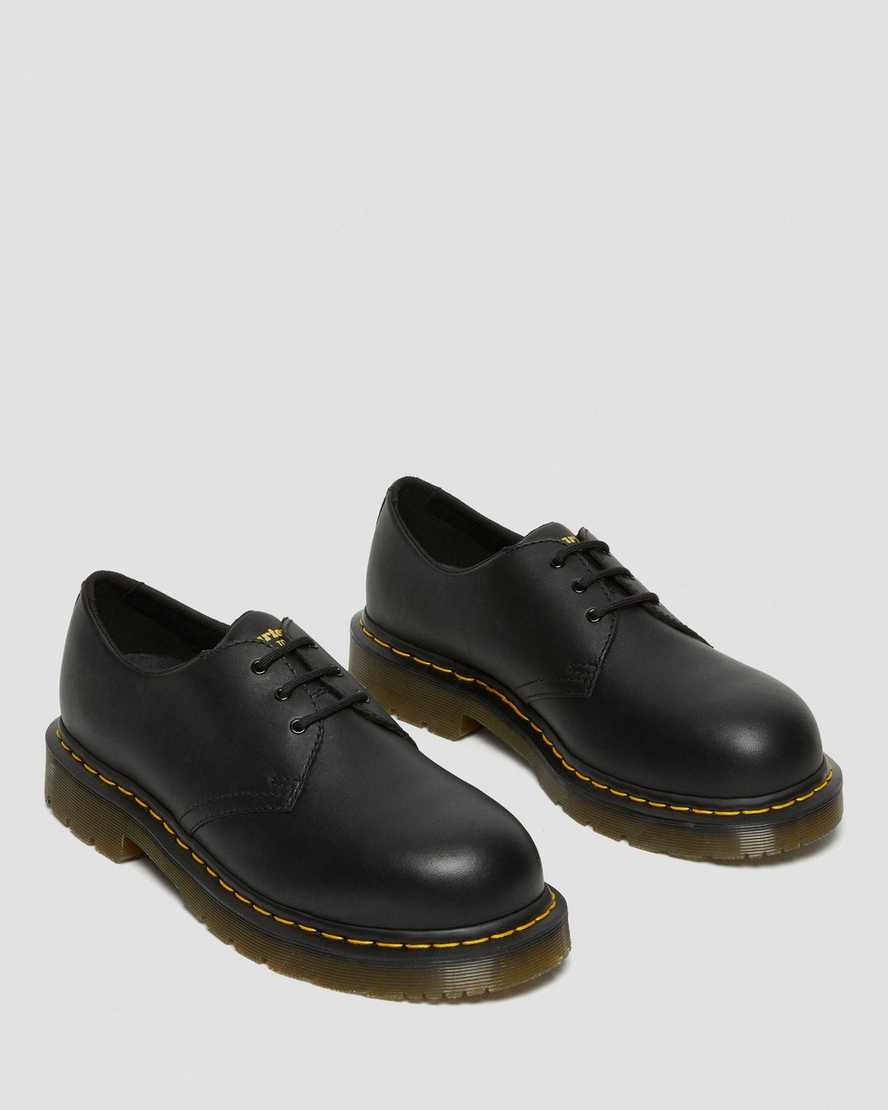 sorte dr martens 1461 skridsikre herresko med ståltå