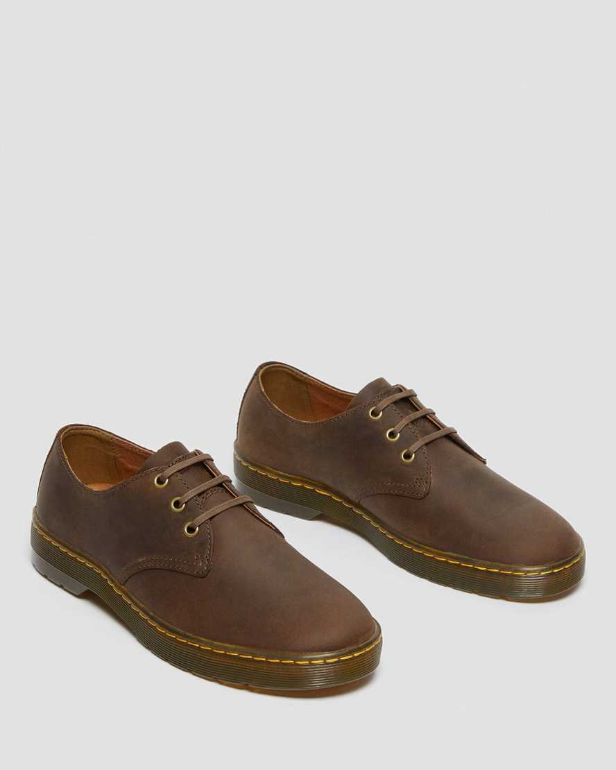 brune dr martens coronado crazy horse herre casual sko