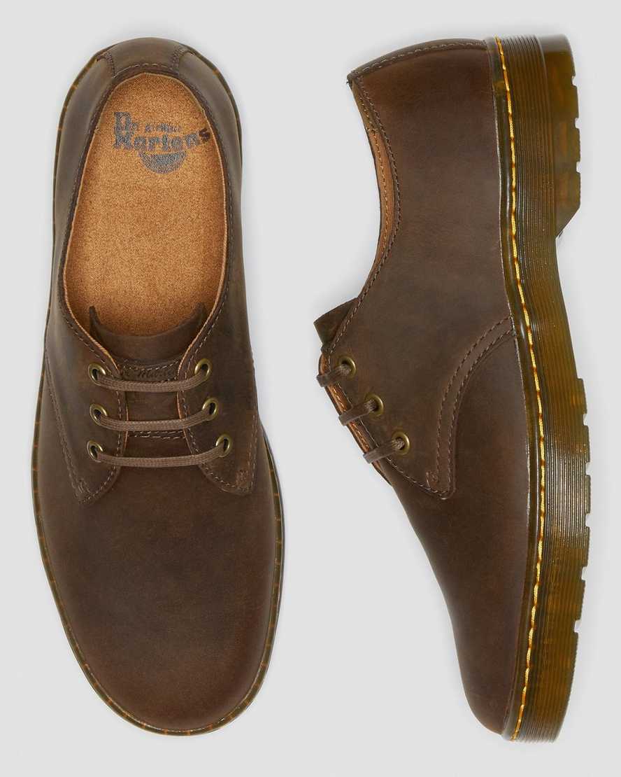 brune dr martens coronado crazy horse herre casual sko