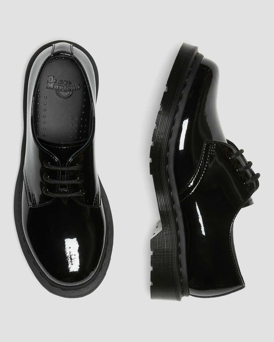 sorte dr martens 1461 mono patent herre casual sko