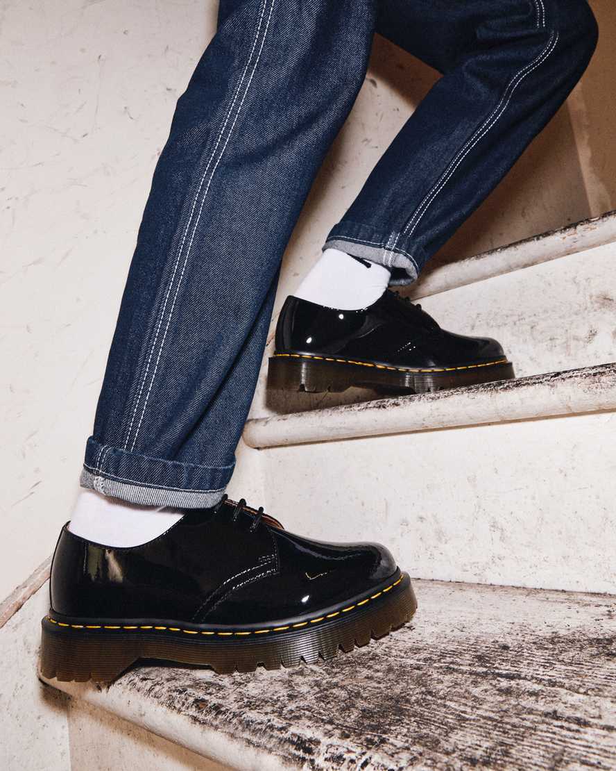 dr. martens 1461 bex patent oxford sko til herrer i sort