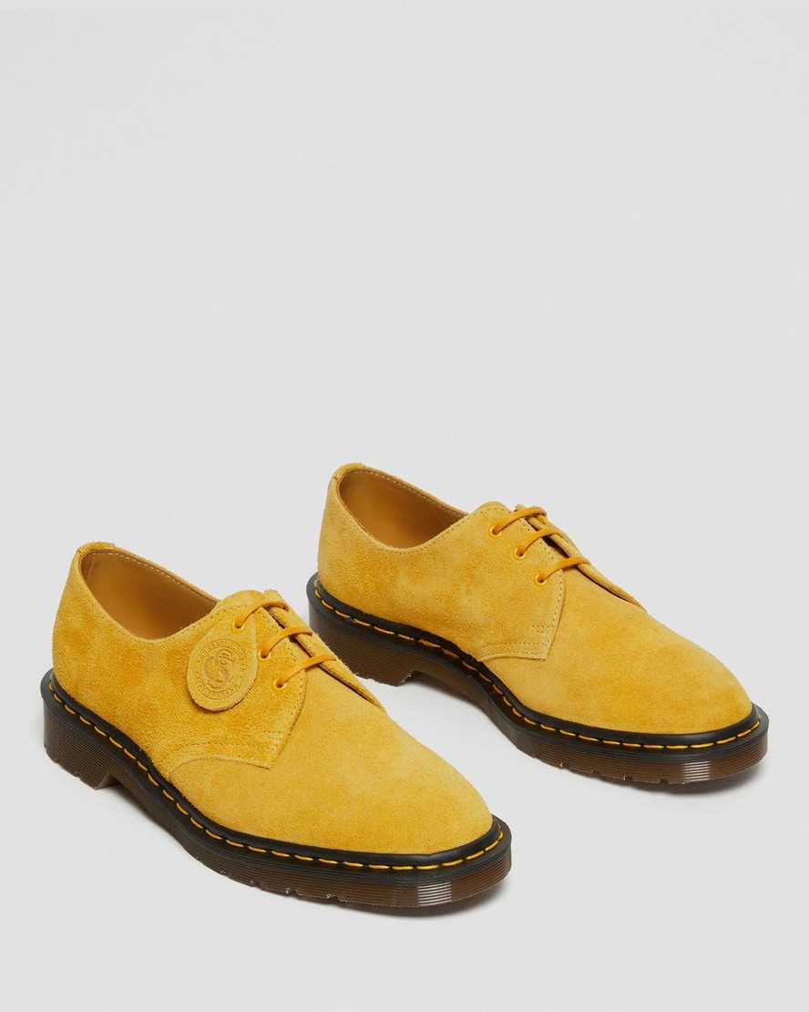 gule dr martens 1461 made in england herre oxford sko
