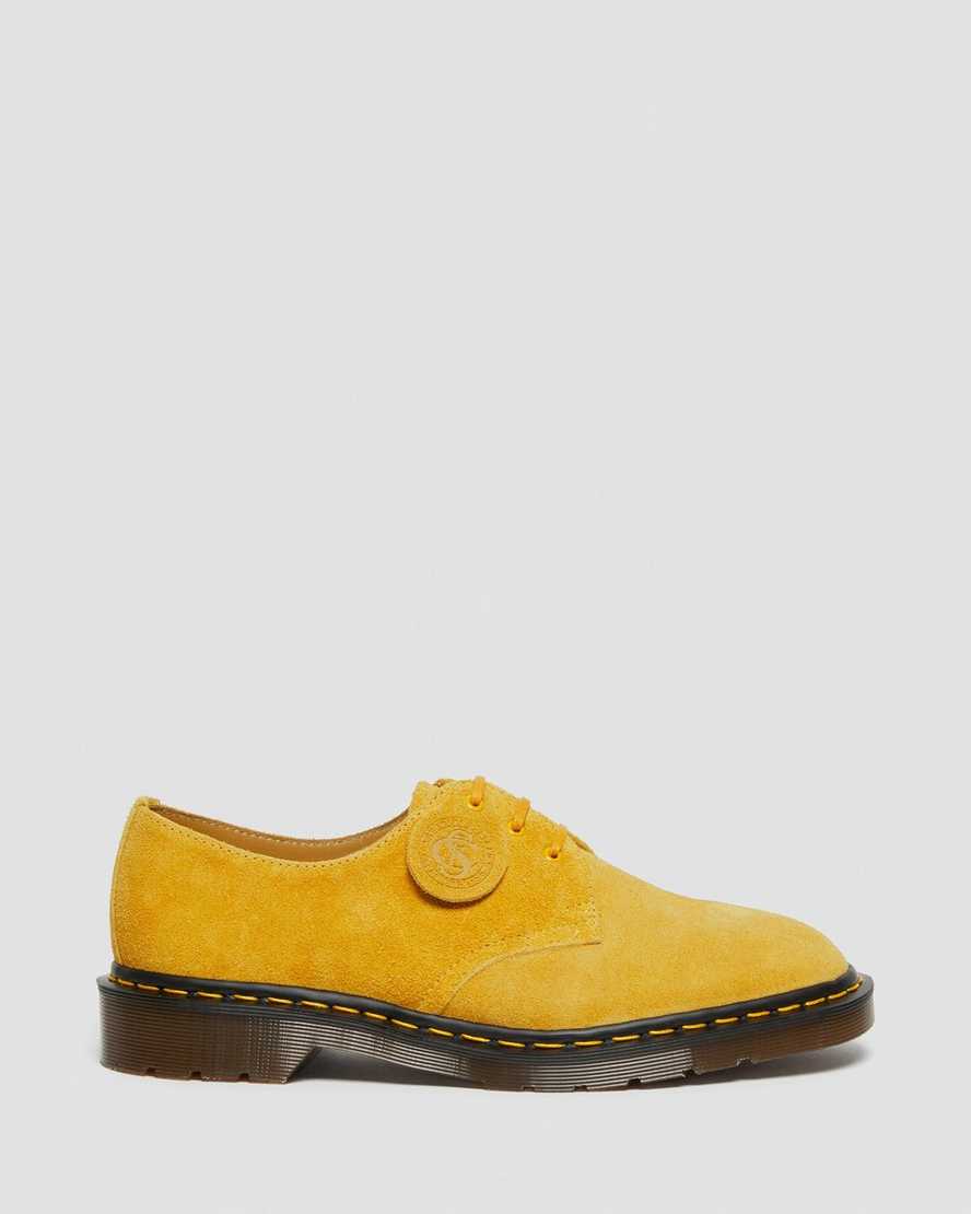 gule dr martens 1461 made in england herre oxford sko