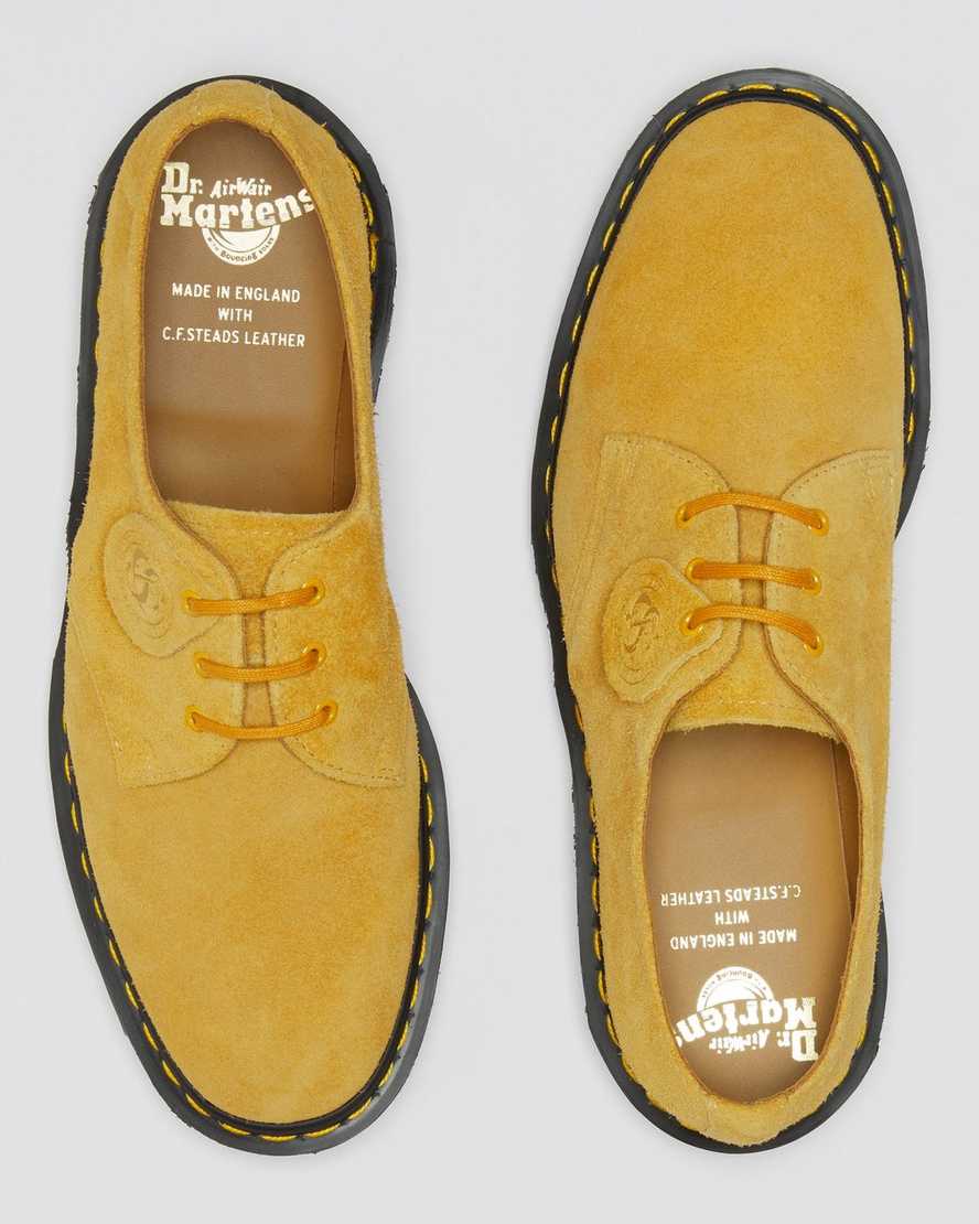 gule dr martens 1461 made in england herre oxford sko
