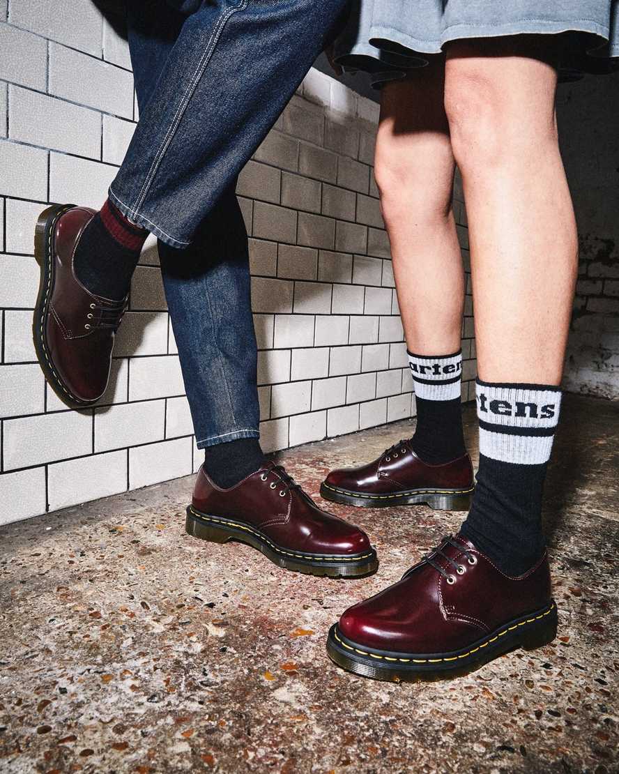 røde dr martens 1461 herre oxford sko