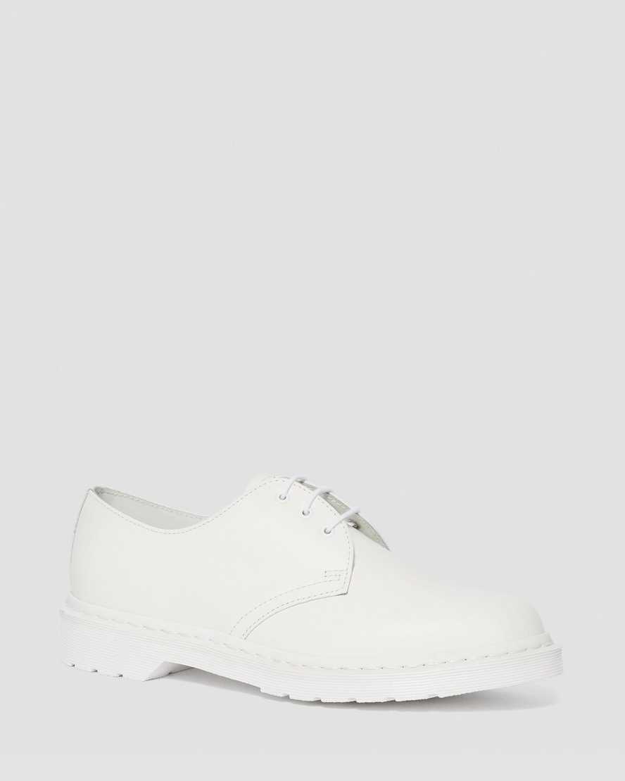hvide dr martens 1461 mono smooth herre oxfordsko