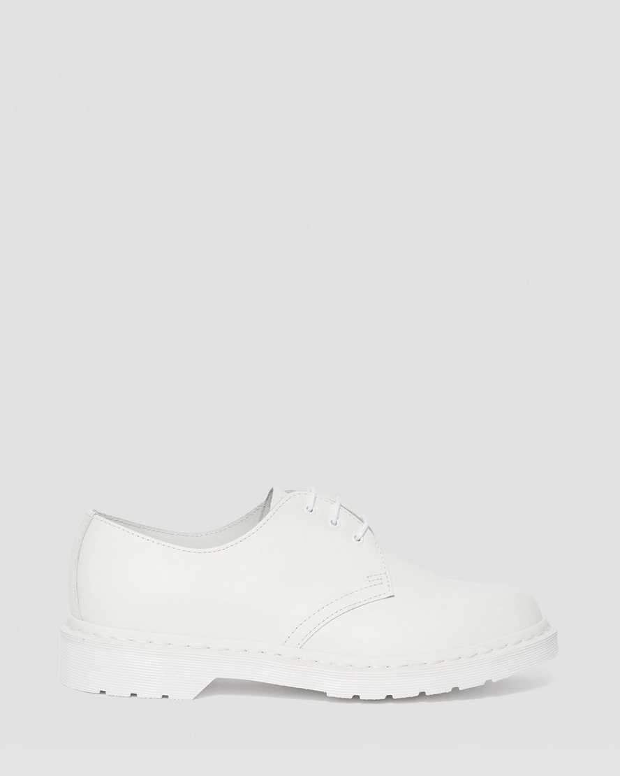 hvide dr martens 1461 mono smooth herre oxfordsko