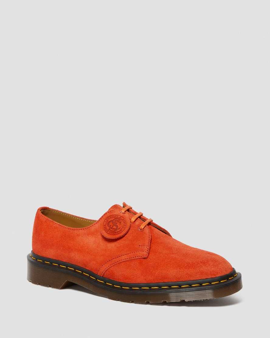 dr. martens 1461 made in england herre oxford sko orange