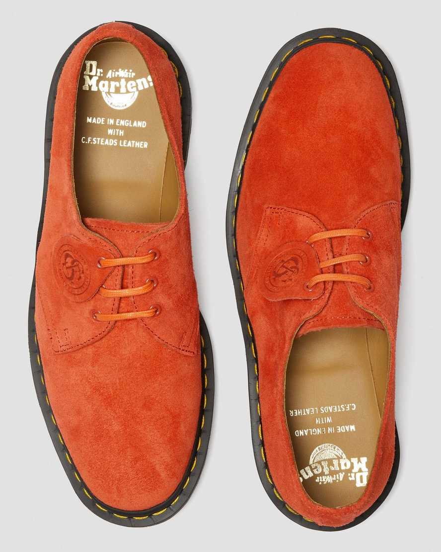 dr. martens 1461 made in england herre oxford sko orange