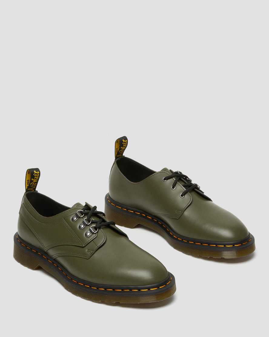 grønne dr martens 1461 verso smooth herre oxford sko