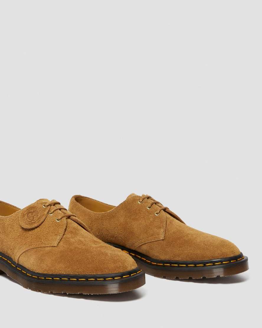 brune dr martens 1461 made in england herre oxford sko