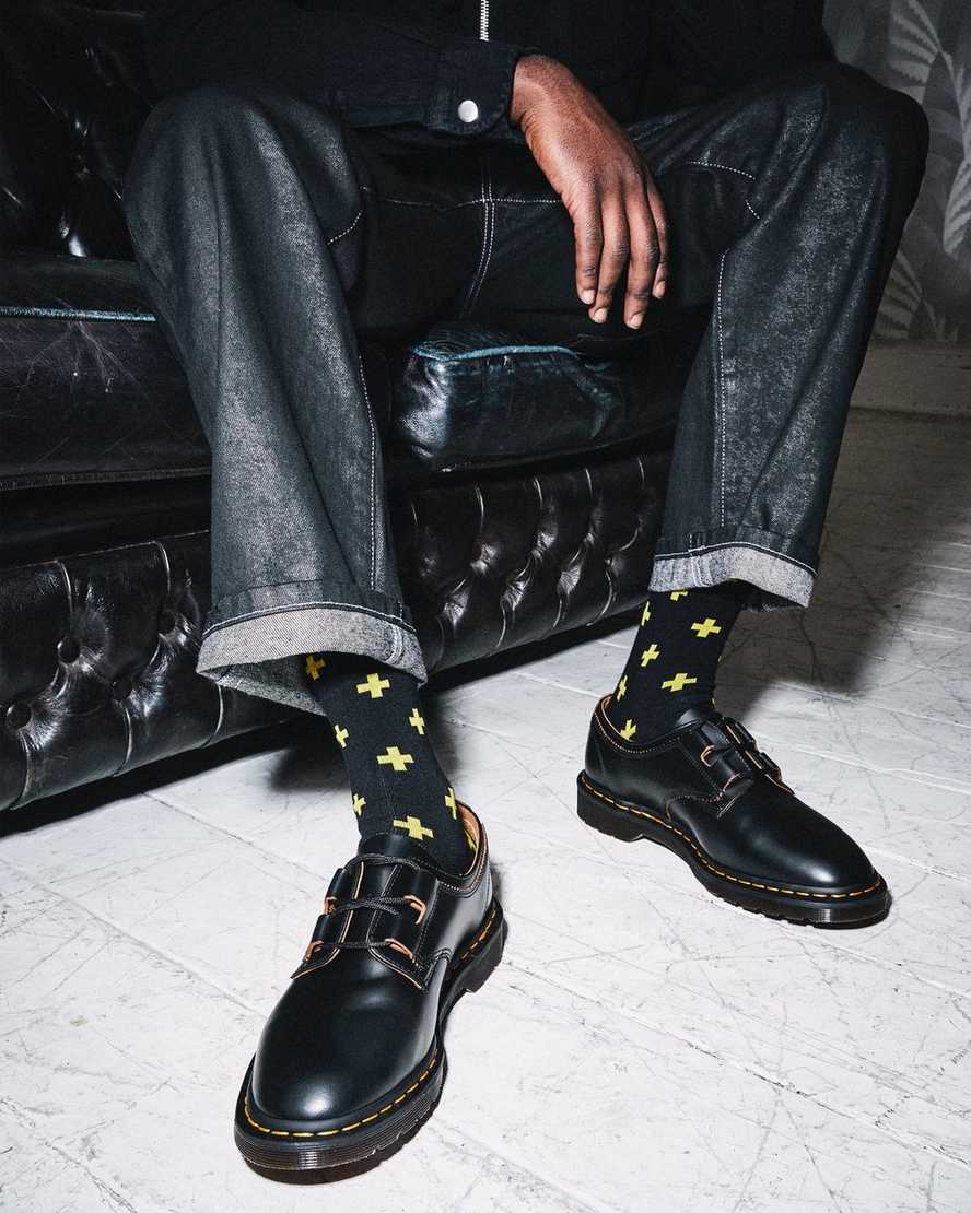 sorte dr martens 1461 ghillie herre oxford sko