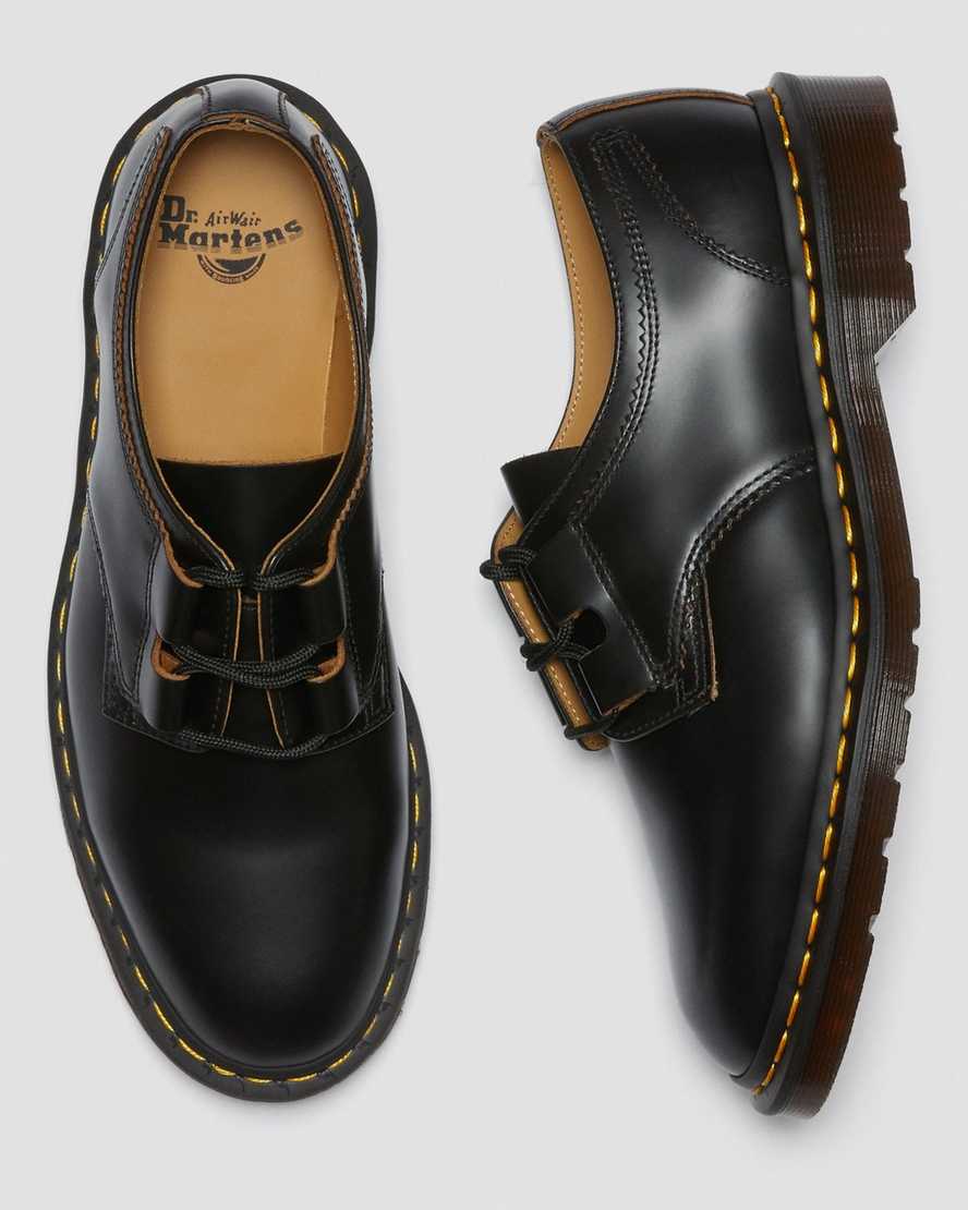 sorte dr martens 1461 ghillie herre oxford sko