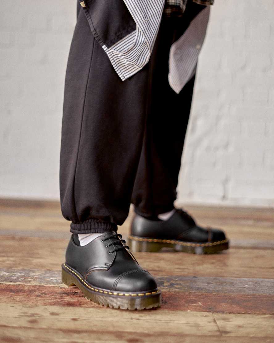 dr. martens 1461 bex toe cap vintage oxfordsko til mænd sort