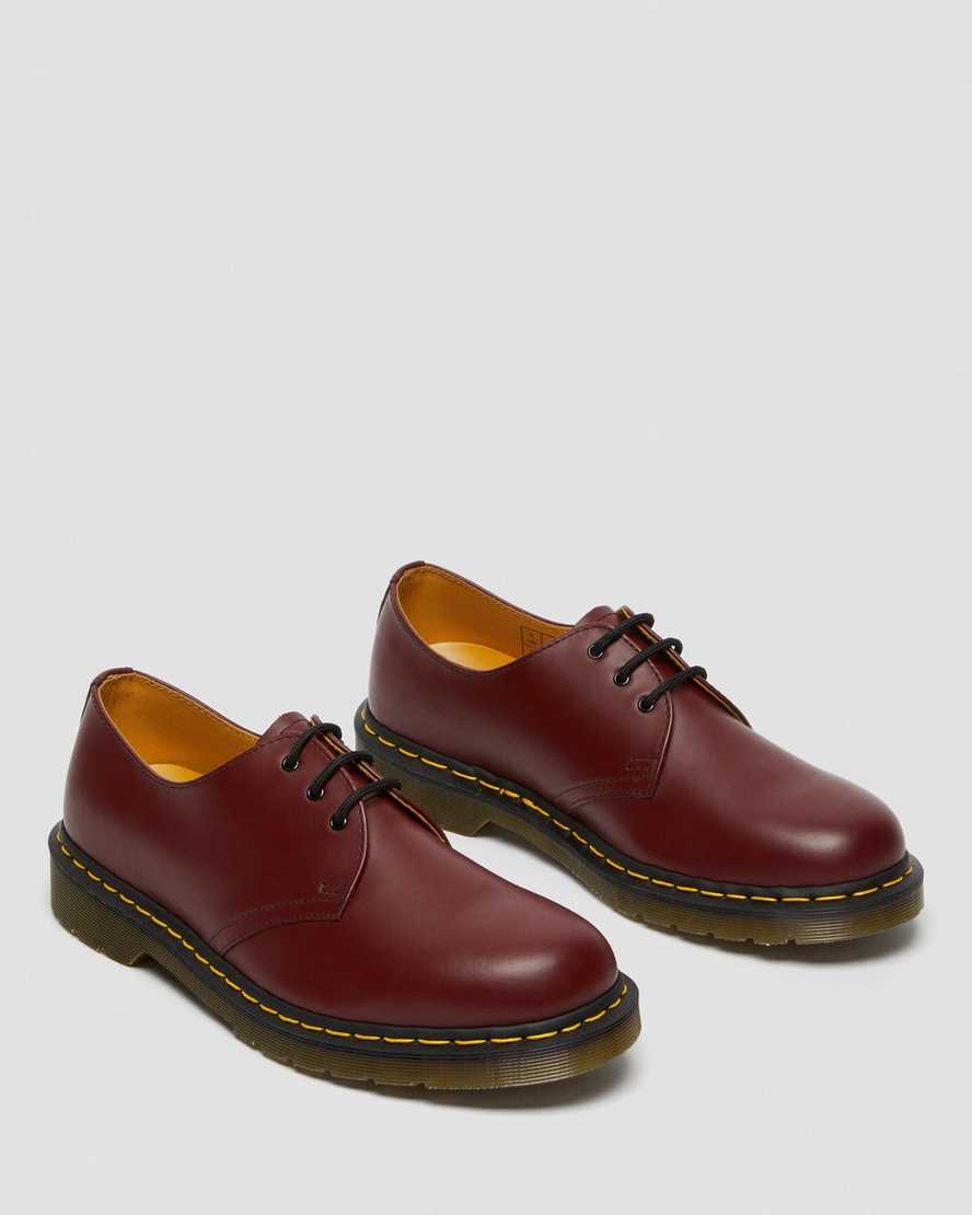 røde dr martens 1461 smooth herre oxford sko